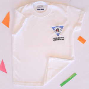 Remera Mangas cortas cuello blanco